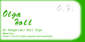 olga holl business card